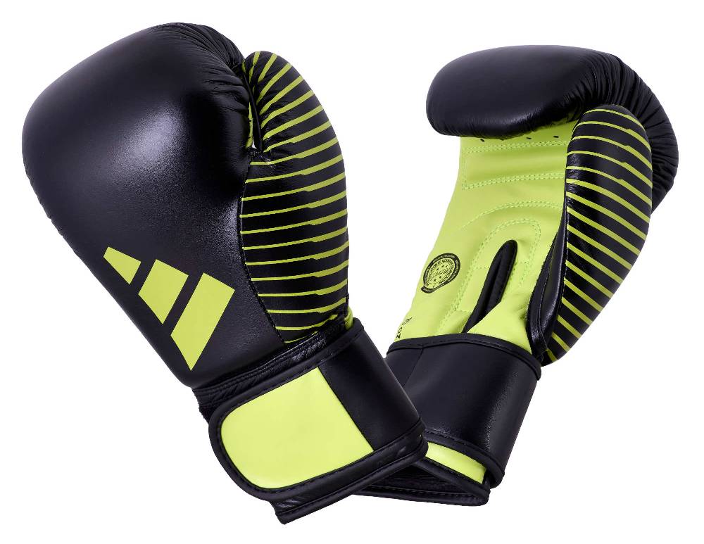 Ju Sports adidas Kickboxing Wettkampfhandschuh black/neon green, adiKBWKF200