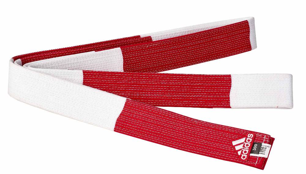 Ju Sports adidas Großmeistergürtel 6. Dan rot/weiß 4,5 cm