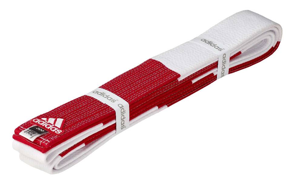 Ju Sports adidas Großmeistergürtel 6. Dan rot/weiß 4,5 cm Fabrikverkauf