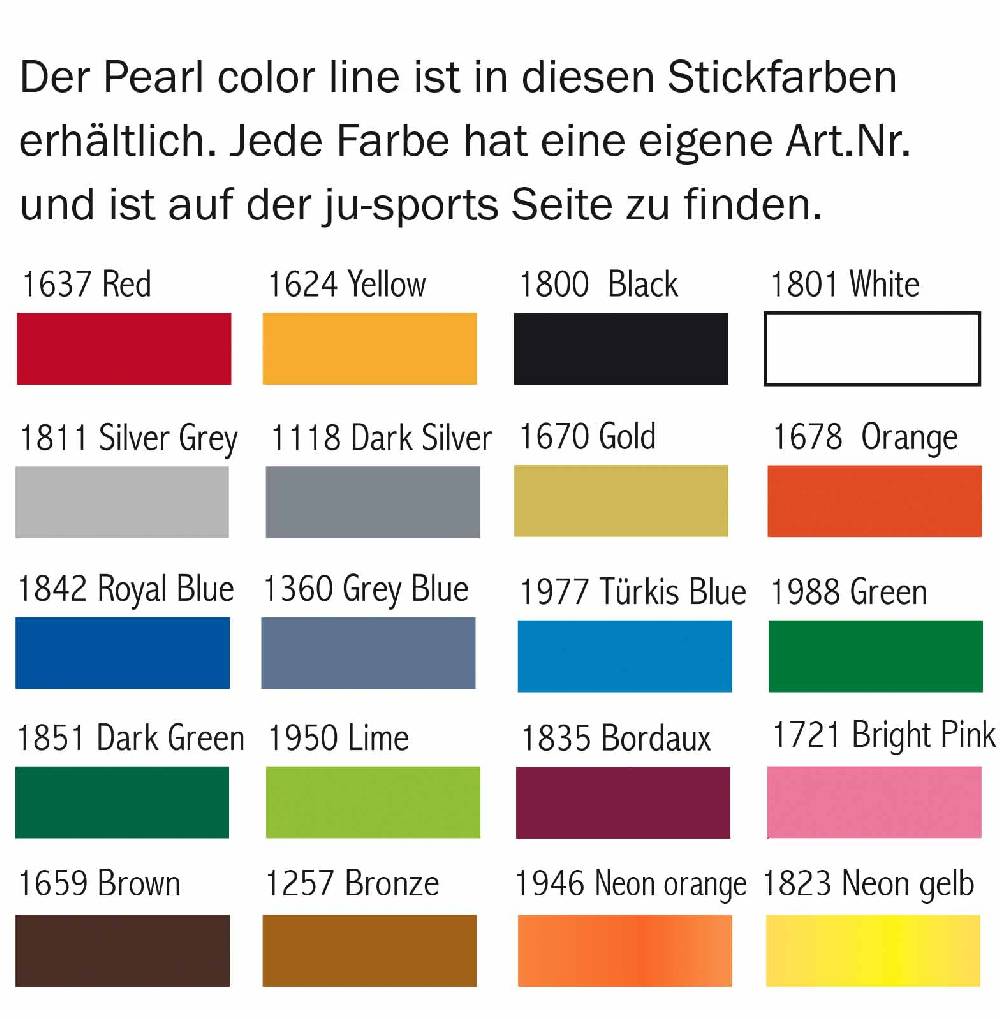 Ju Sports Pearl Pure Color Line - White (1801) VIP-Rabatte
