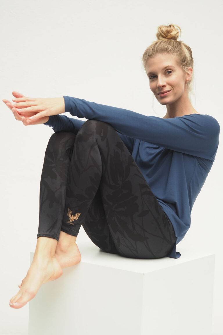 Kismet Yogastyle Yoga Leggings Ganga 7/8 – Anthracite Flower