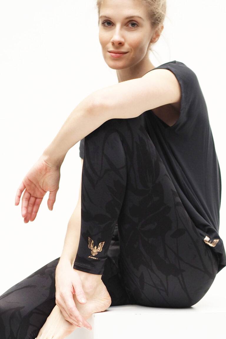 Kismet Yogastyle Yoga Leggings Ganga 7/8 – Anthracite Flower Muttertagsangebot