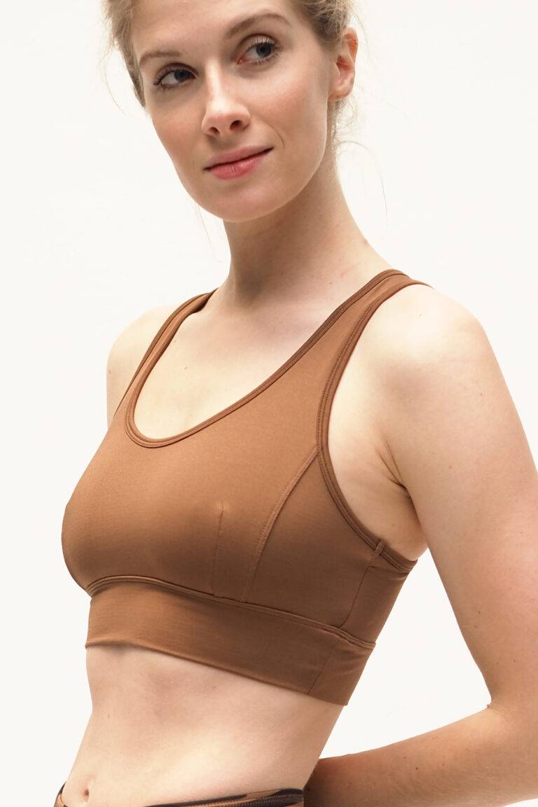 Kismet Yogastyle Yoga Bra Top Rami – Brown Neueste Mode