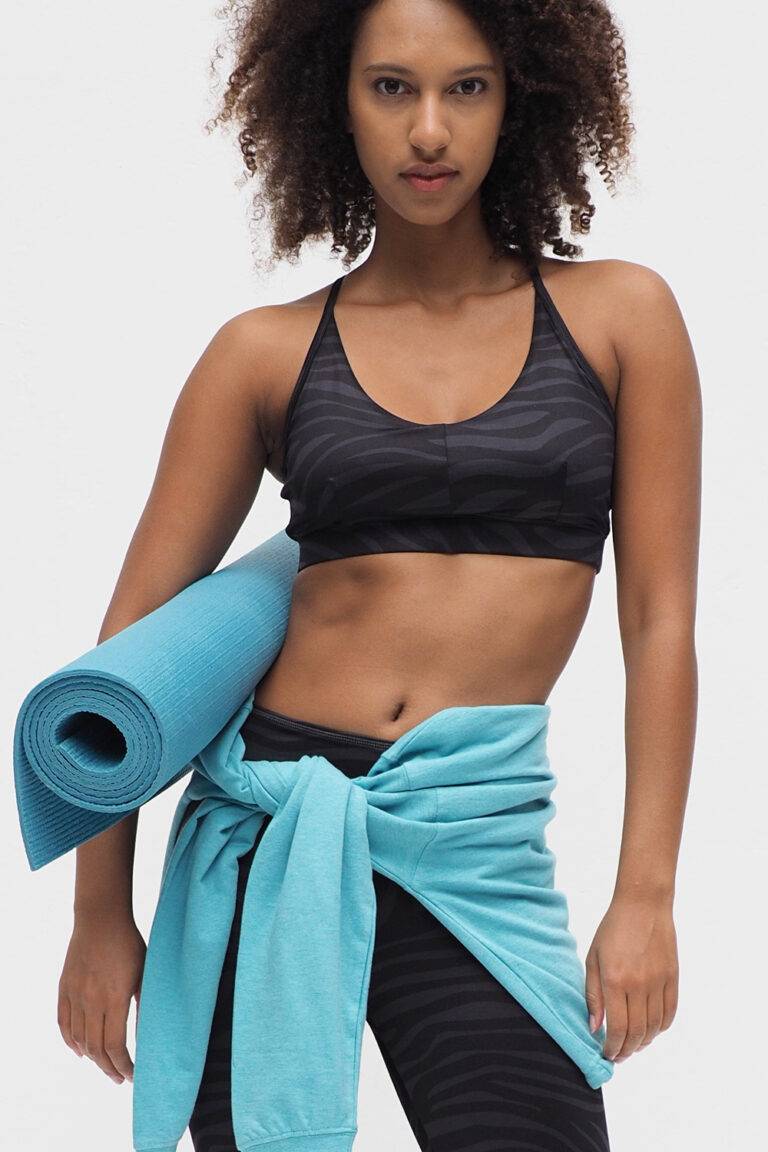 Kismet Yogastyle Yoga Bra Top Amba – Zebra Anthracite Saisonale Angebote