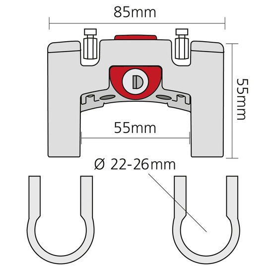 Klickfix Standard – für Lenker mit Ø 22–26 mm Letzte 3 Tage