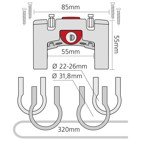 Klickfix für Lenker mit Ø 22–26 mm und Ø 31,8 mm Muttertagsangebot