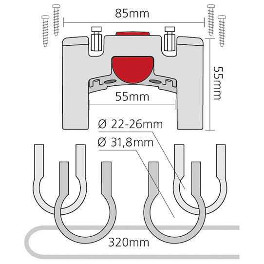 Klickfix für Lenker mit Ø 22–26 mm und Ø 31,8 mm Vatertagsangebot