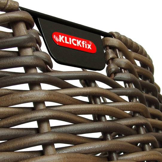Klickfix geflochtener Lenkerkorb mit höhenverstellbarer Adapterplatte Bis zu 50% Rabatt