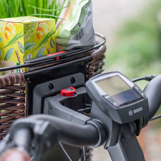 Klickfix geflochtener Lenkerkorb mit höhenverstellbarer Adapterplatte Bis zu 50% Rabatt