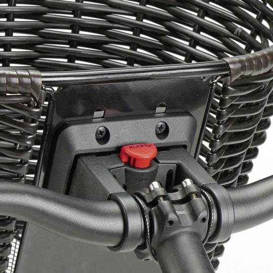 Klickfix geflochtener Lenkerkorb mit höhenverstellbarer Adapterplatte Bis zu 60% Rabatt