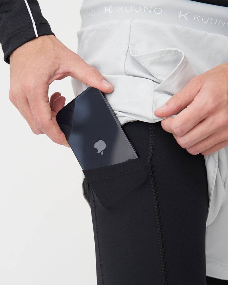 Kuuno Dynamic Long Leg Shorts Simple Grey Räumungsverkauf