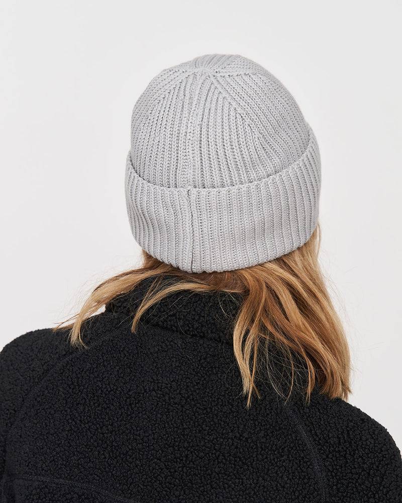 Kuuno Ribbed Cotton Beanie Soft Grey Bis zu 50% Rabatt