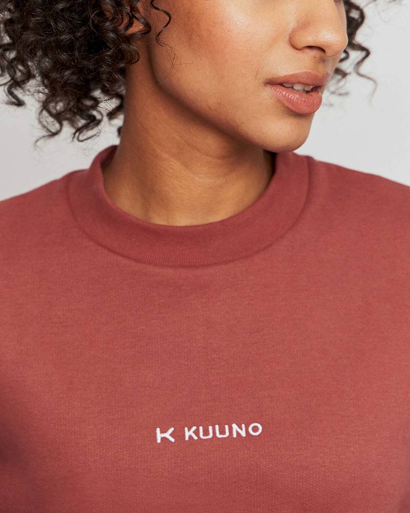 Kuuno Essential Cropped Sweater Marsala Red Sonderangebot der Fabrik