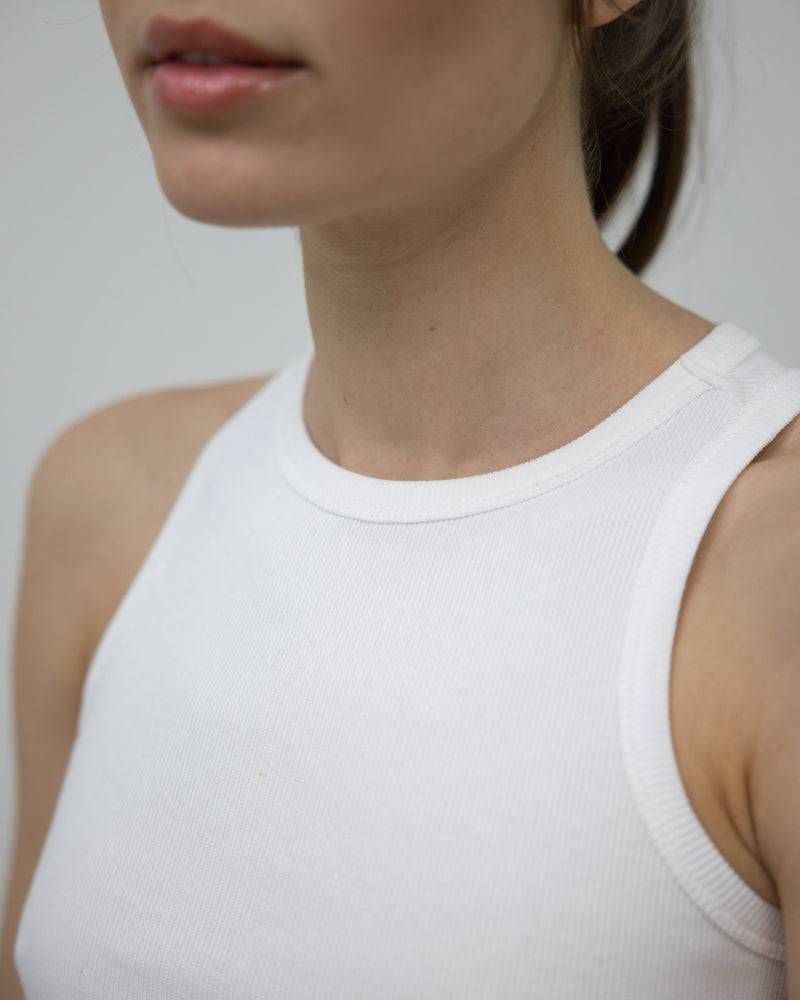 Kuuno Everyday Cotton Tank Top Classic White Super Rabatt