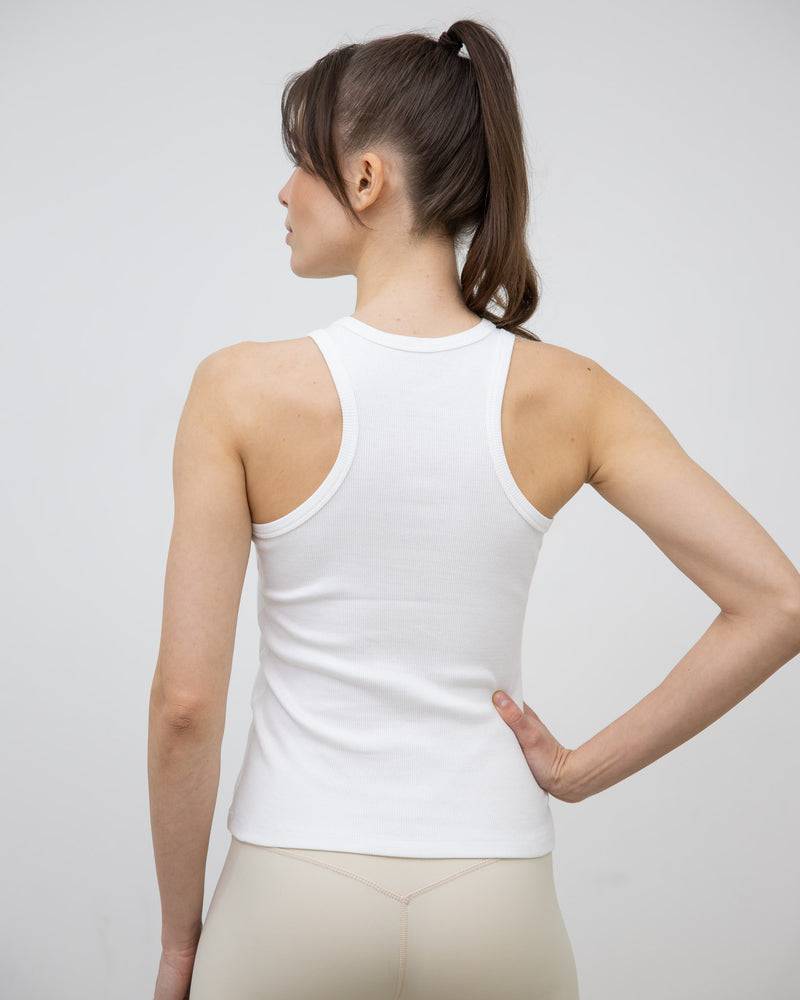 Kuuno Everyday Cotton Tank Top Classic White Super Rabatt