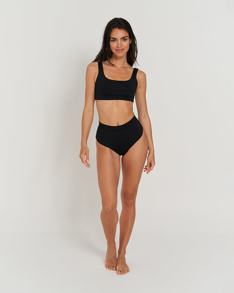 Kuuno Bikini Bottom High Waist Night Black 50% Rabatt mit kostenlosem Versand