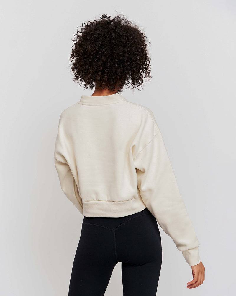 Kuuno Essential Cropped Sweater Light Beige Fabrikladen