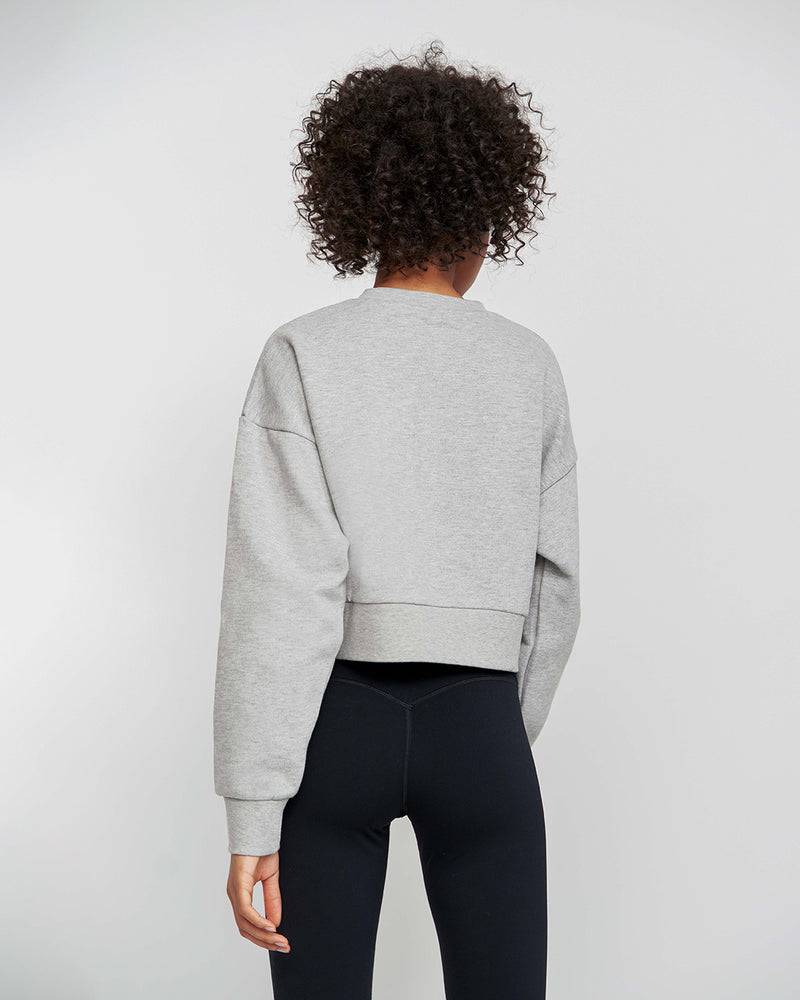 Kuuno Essential Cropped Sweater Light Grey 50% Rabatt für begrenzte Zeit