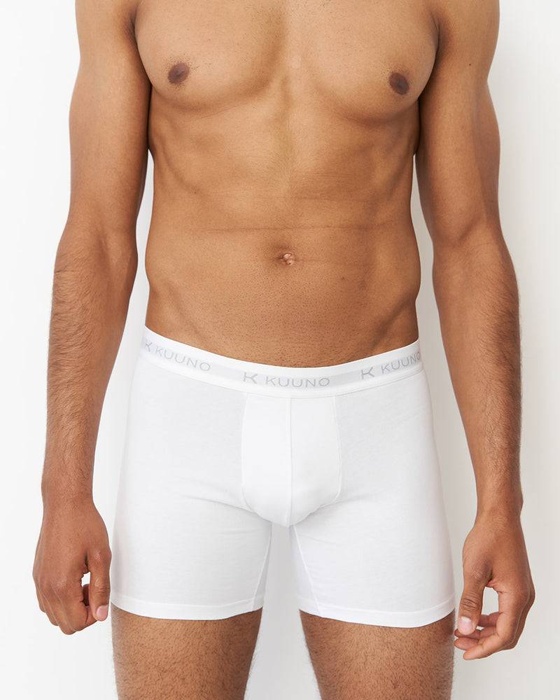 Kuuno Everyday Boxers Long Classic White Schlussverkauf