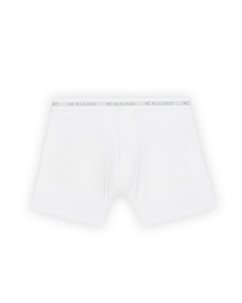 Kuuno Everyday Boxers Long Classic White Schlussverkauf