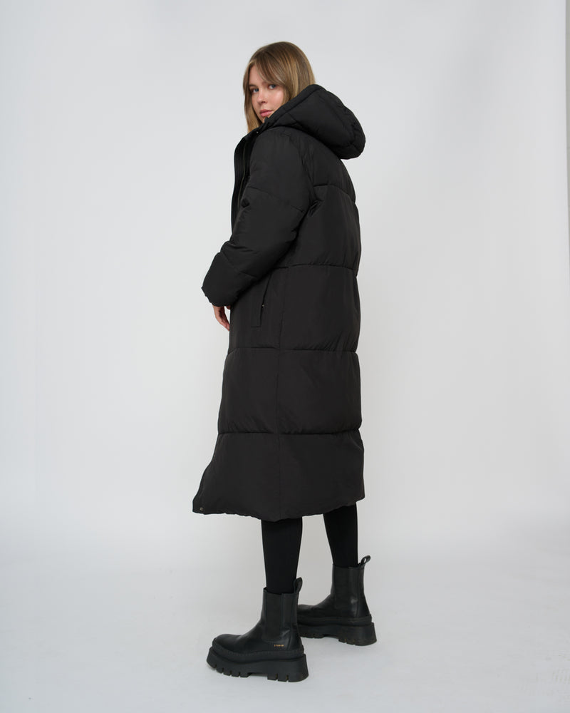 Kuuno Everyday Long Puffer Jacket Night Black Preisnachlass