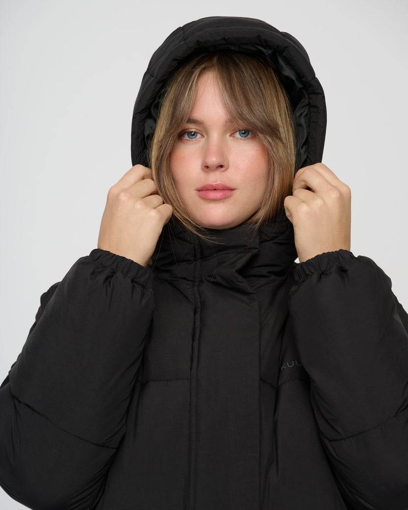 Kuuno Everyday Long Puffer Jacket Night Black Preisnachlass