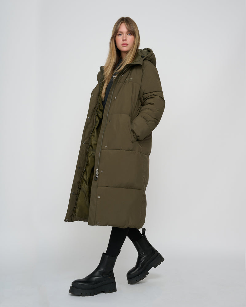 Kuuno Everyday Long Puffer Jacket Forest Green Saisonschlussverkauf