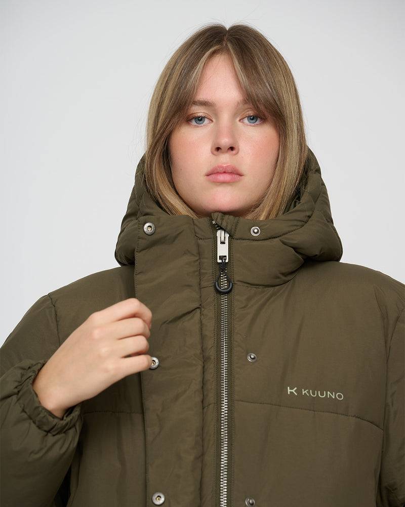 Kuuno Everyday Long Puffer Jacket Forest Green Saisonschlussverkauf