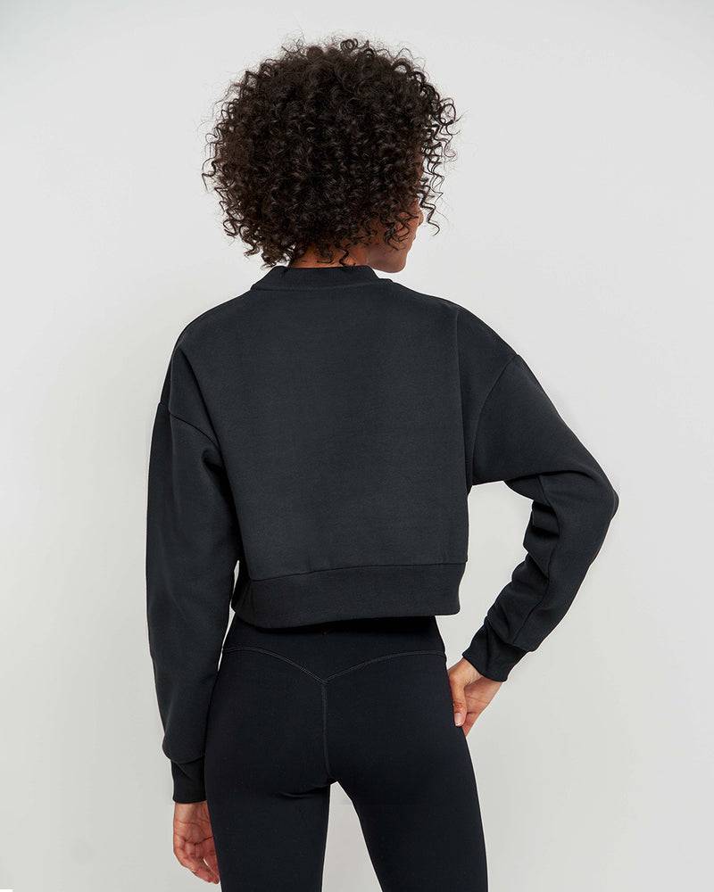 Kuuno Essential Cropped Sweater Night Black Vatertagsangebot