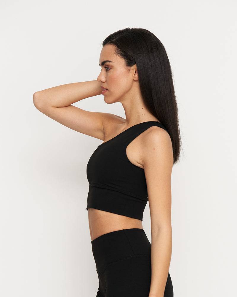 Kuuno Essential One Shoulder Bra Night Black Tiefpreis