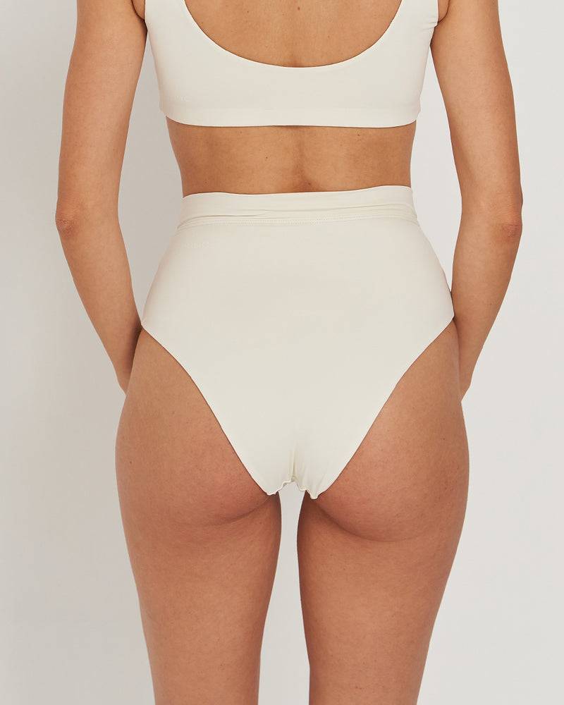 Kuuno Bikini Bottom High Waist Off White Super Sparpreis