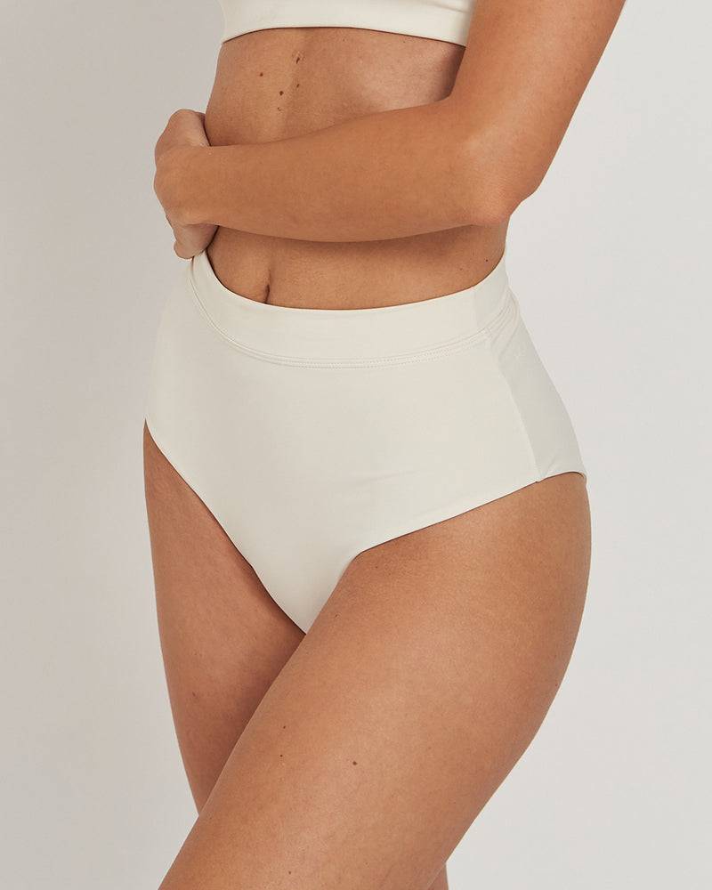 Kuuno Bikini Bottom High Waist Off White Super Sparpreis