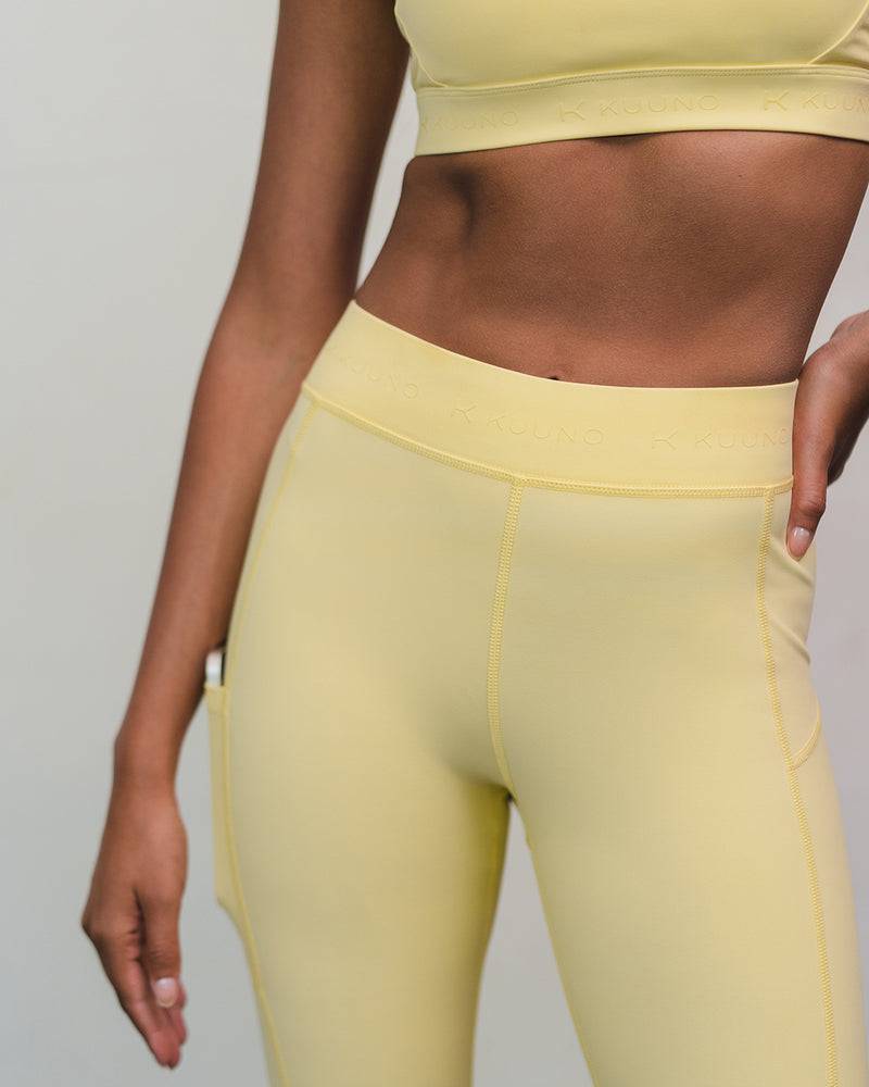 Kuuno Dynamic High Waist Tights Pale Yellow Neueste Stile