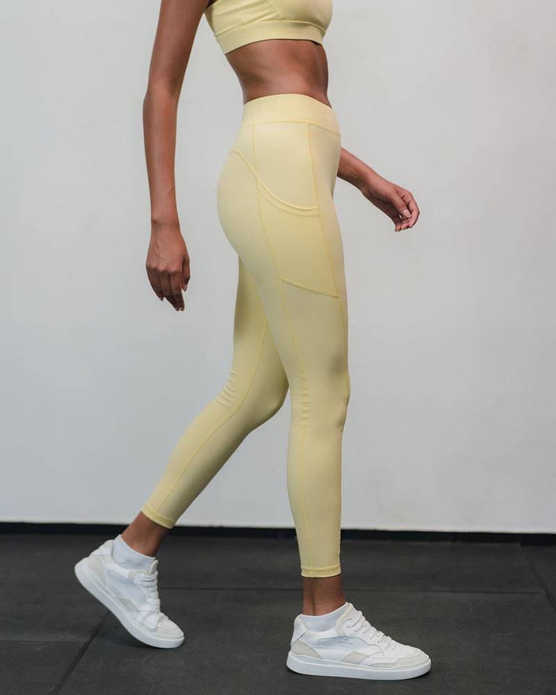 Kuuno Dynamic High Waist Tights Pale Yellow Neueste Stile