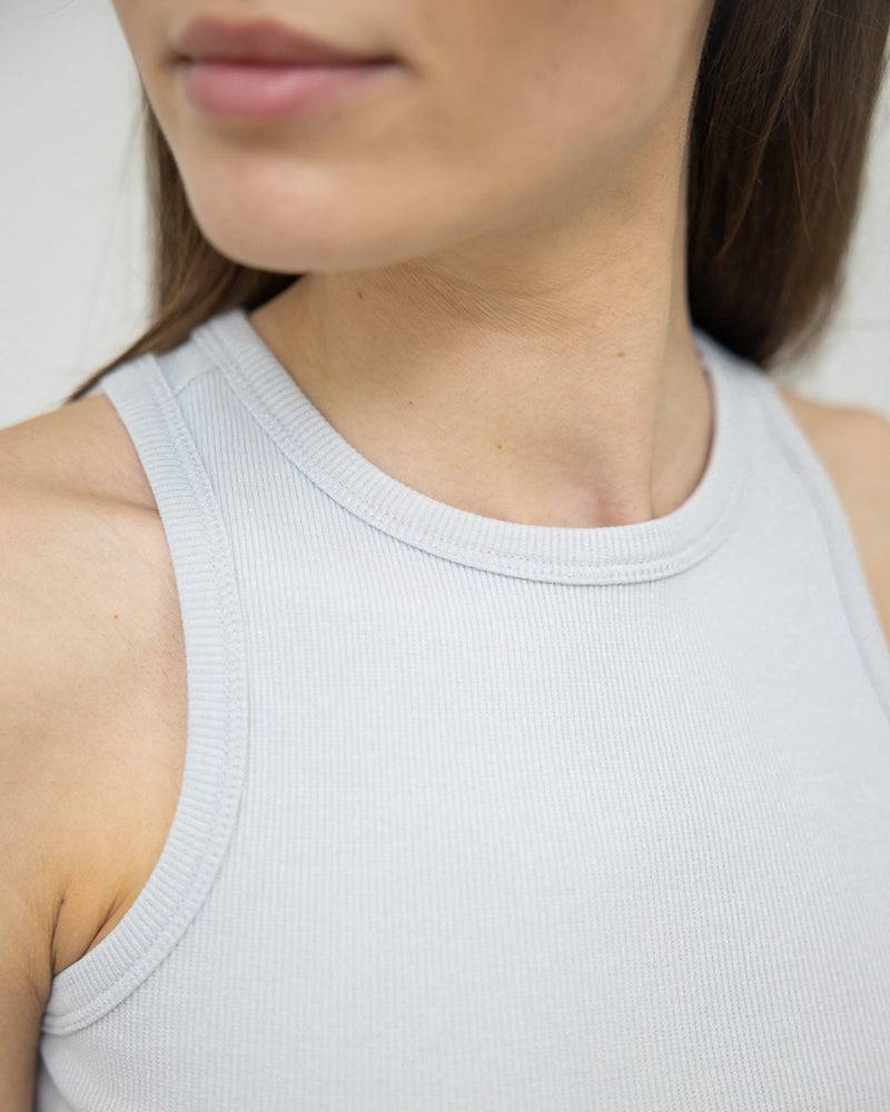 Kuuno Everyday Cotton Tank Top Simple Grey Clearance-Verkauf
