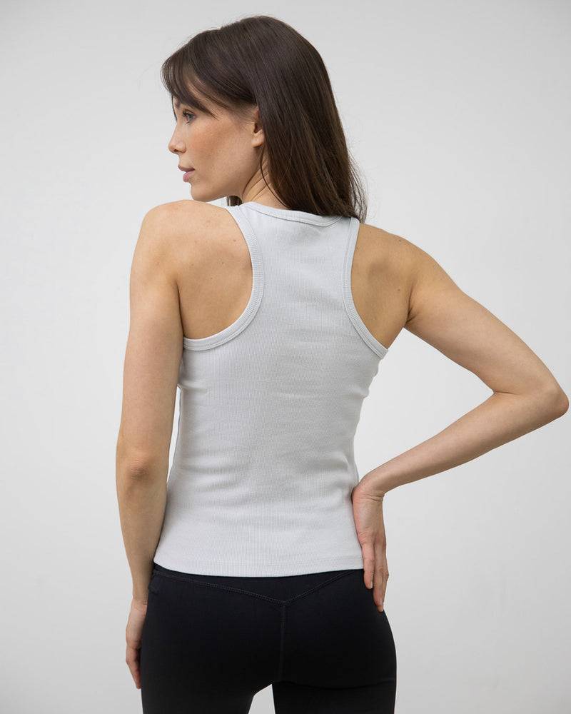 Kuuno Everyday Cotton Tank Top Simple Grey Clearance-Verkauf