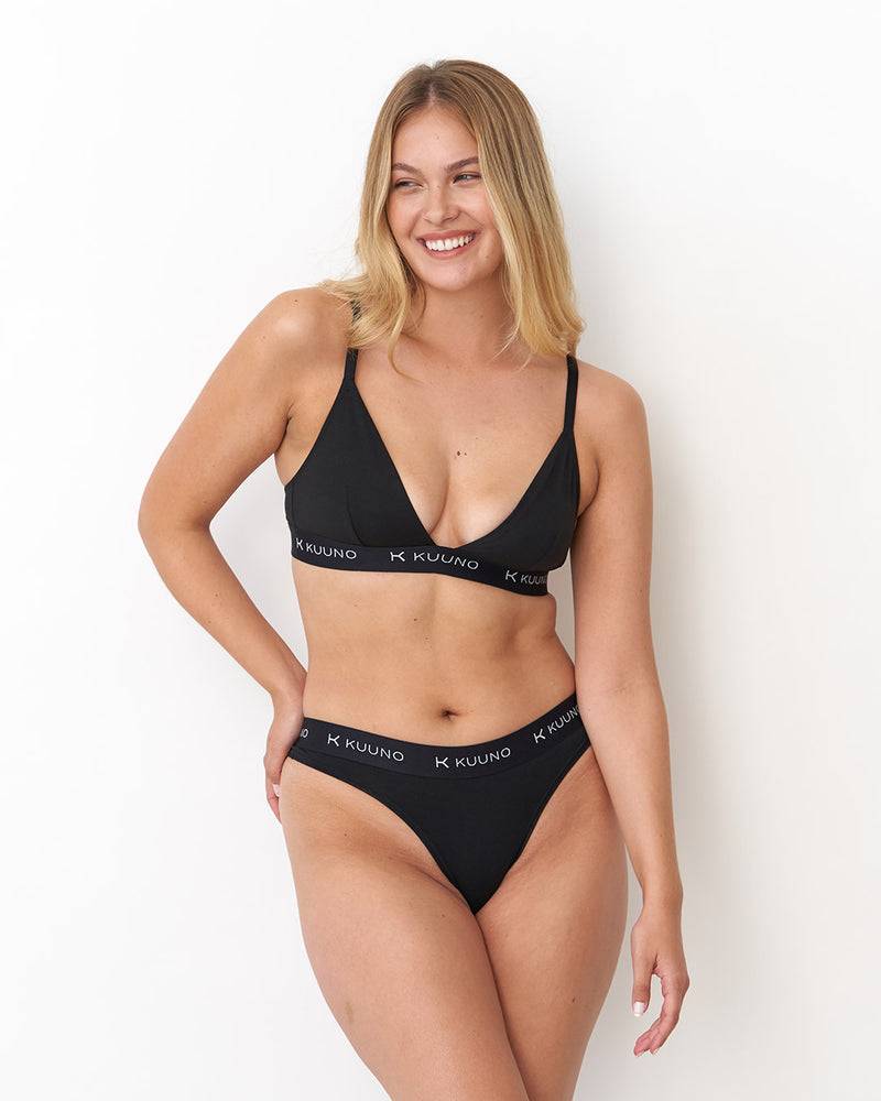 Kuuno 3er-Set Everyday Thong Night Black Im Verkauf