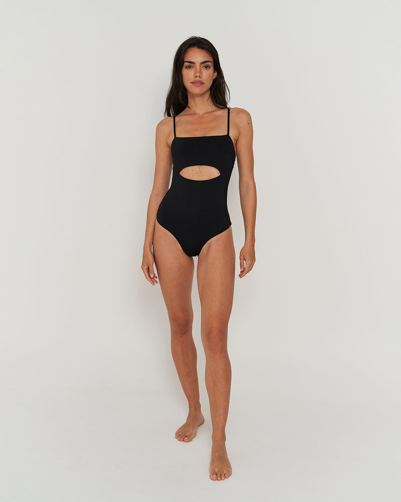 Kuuno Swimsuit Cut Out Night Black Online