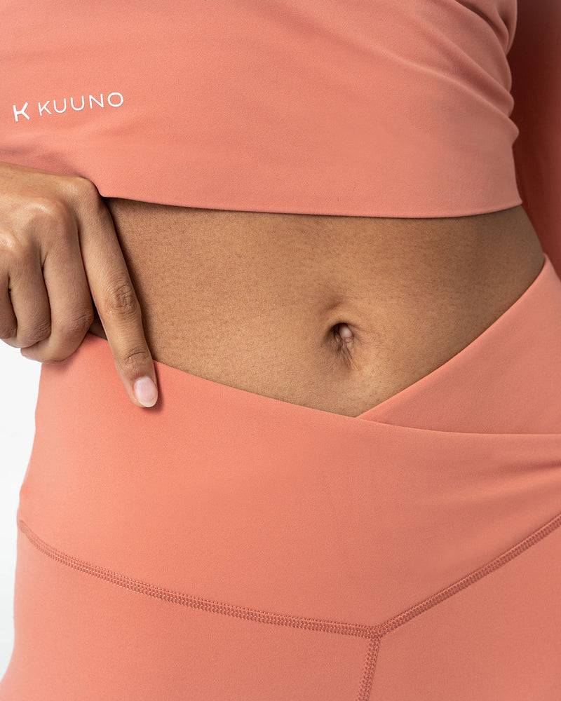 Kuuno Essential Crossover High Waist Tights Coral Pink Versandkostenfrei