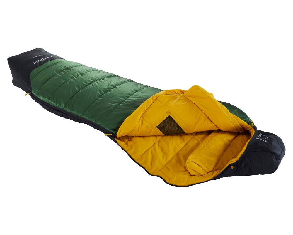 Nordisk Gormsson -2° Curve sleeping bag Artichoke Green/Mustard Yellow/Black Meist gekauft