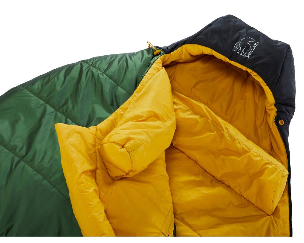 Nordisk Gormsson -2° Curve sleeping bag Artichoke Green/Mustard Yellow/Black Meist gekauft