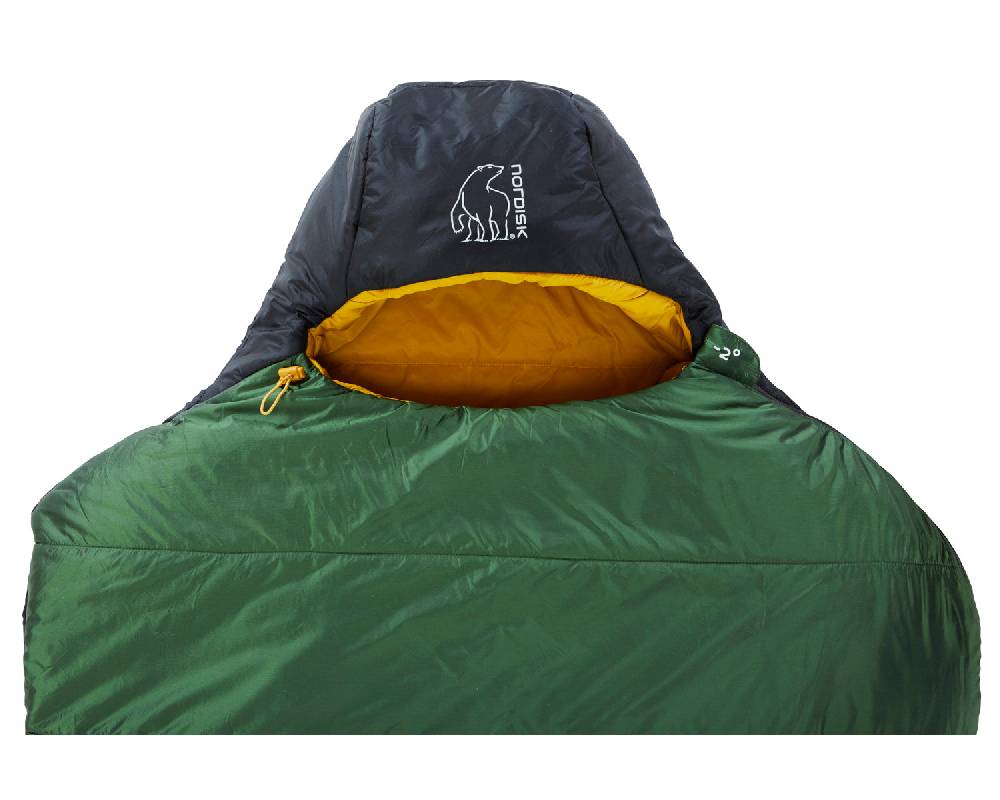 Nordisk Gormsson -2° Curve sleeping bag Artichoke Green/Mustard Yellow/Black Meist gekauft