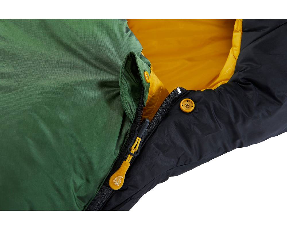 Nordisk Gormsson -2° Curve sleeping bag Artichoke Green/Mustard Yellow/Black Meist gekauft