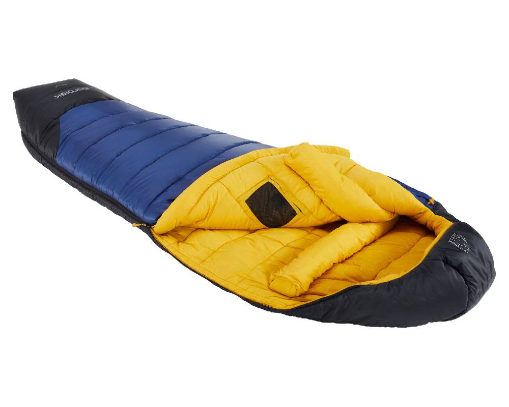 Nordisk Puk -10° Mummy| Kunstfaser True Navy/Mustard Yellow/Black Große Rabatte