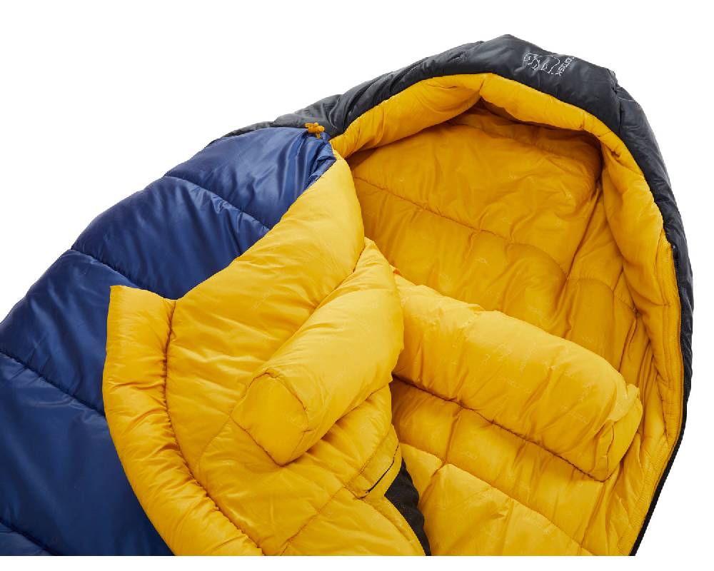 Nordisk Puk -10° Mummy| Kunstfaser True Navy/Mustard Yellow/Black Große Rabatte