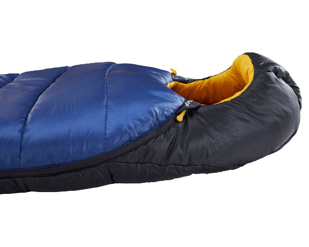 Nordisk Puk -10° Mummy| Kunstfaser True Navy/Mustard Yellow/Black Große Rabatte