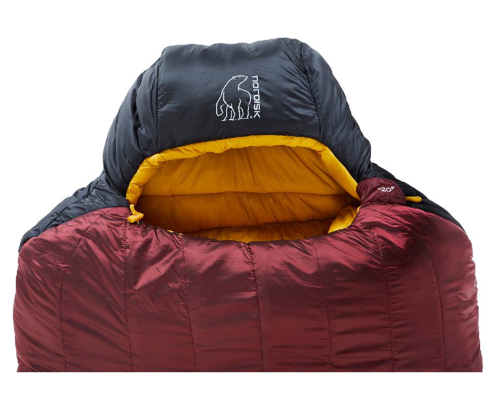 Nordisk Oscar -20° Mummy| Kunstfaser Rio Red/ Mustard Yellow/ Black Auslauf