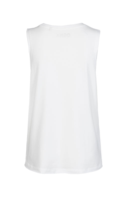 ﻿Ognx Yoga Athletic Tank OM Bio Baumwolle Tencel™ Tara - weiß im Angebot