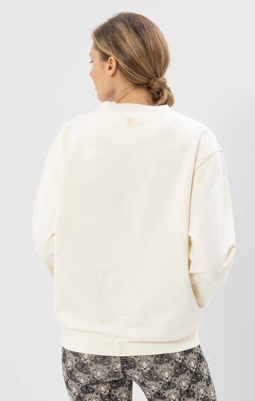 Ognx Yoga Boxy Sweater Namaste Bio Baumwolle Philia - weiß Kostenloser Versand
