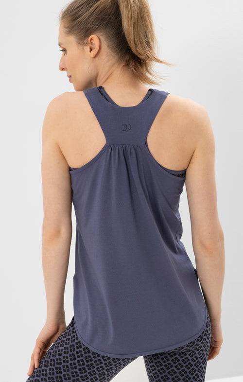 Ognx Yoga Basic Loose Tank Bio Baumwolle Tencel™ Tali - blau Limitierter Zeitrabatt